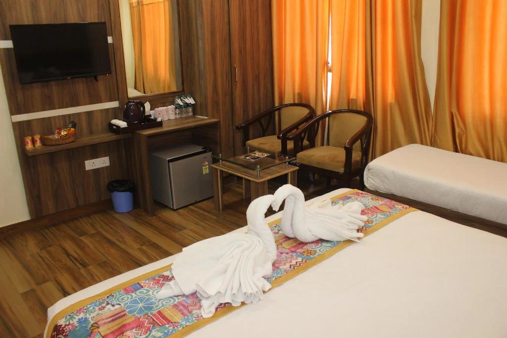a bedroom with a large bed at hotel shivaay grand in Amritsar hotel_Image