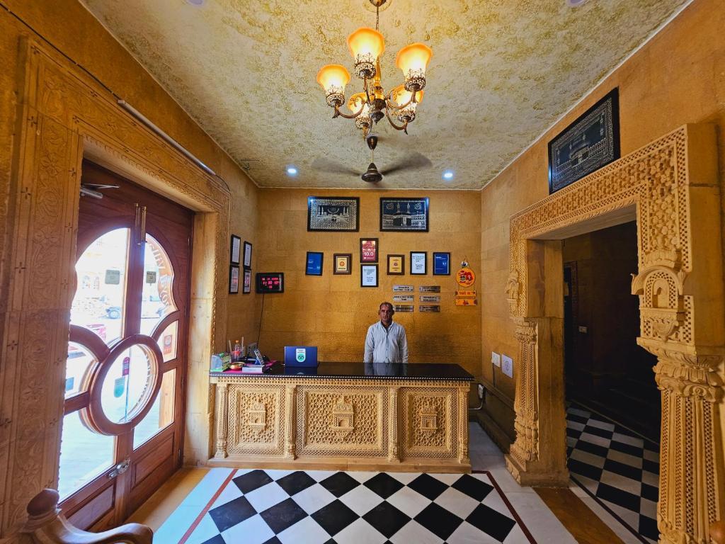 a reception desk at royal villa in Jaisalmer hotel_Image